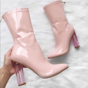 Pink Patent Boots